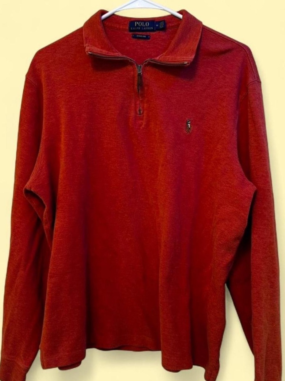 Polo Ralph Lauren Orange Quarter-Zip Pullover